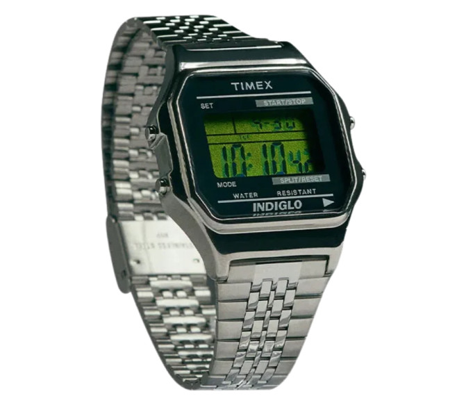 Timex x END. T80 Everyday Watch Silver Digital Retro Limited Edition New