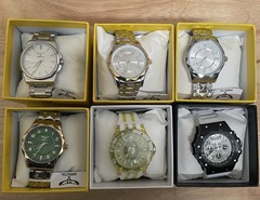 Invicta Lot of 6 Watches Speciality Silver Gold Green Collection Bulk Assorted