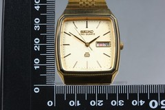 Vintage 1983 N MINT SEIKO King twin Quartz 9443-5020 Gold Kanji Dial Men’s Watch