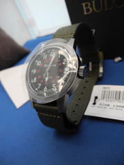 Bulova 98A255 Men’s Military Heritage Hack Stainless Steel Automatic Watch,NEW