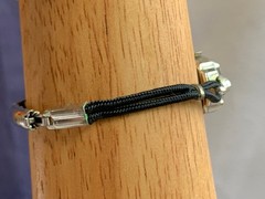 Vtg Bulova Wristwatch Swiss Made 6″ Band Clear Stones Fold Over Clasp *RUNS*