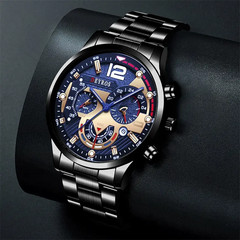 Luxury Quartz Men’s Watch with Calendar and Luminous Features for Business Casua