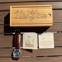 Disney Peter Pan 45th Anniversary Limited Edition Watch Tinkerbell Gold Tone