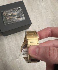 #11 IceTime ALPHA Yellow 42mm Men’s Yellow Gold Steel Watch Iced 0.10ct Diamonds