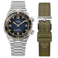 KUOE Kyoto SOMBRERO 90-011 Gradation Navy Automatic 20ATM Linen Dial from JAPAN