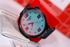 NEW LIMITED SWISS SWATCH BIG BOLD SO27B121 FUTURISTIC GREY GLOW 47MM WATCH GREEN