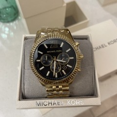 Michael Kors MK8286 Lexington Black Dial Gold Bracelet Formal Men’s Watch
