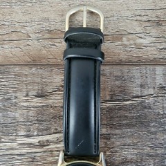 Corgis Puppies Dial Watch Analog Quartz Black Leather Band Gold Tone Works