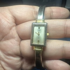VTG CITIZEN 5421-K15044 Quartz Two Tone Women’s Watch 15mm Sz. 6.5 Broken Crown