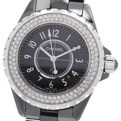 CHANEL J12 H0949 black ceramic diamond bezel black Dial Quartz Ladies_936080