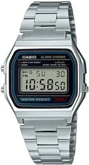 Casio A168W1 Wrist Watch A158WA-1DF Stainless Steel Digital Watch.
