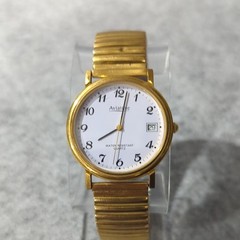 Aviatime Women’s Quartz Analog Gold Metal Stretch Bracelet White Dial Date 32mm