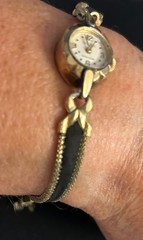 Vtg Gruen Precision Watch Mesh Bracelet 10K RGP Bezel Manual Wind Parts/Repair