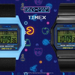 TIMEX TW2V94100 PAC MAN Digital Chronograph Quartz Digital Blue Black New