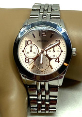 CHICO’S Surina Silver Tone Copper Face Multi Dial Round Watch SR626SW