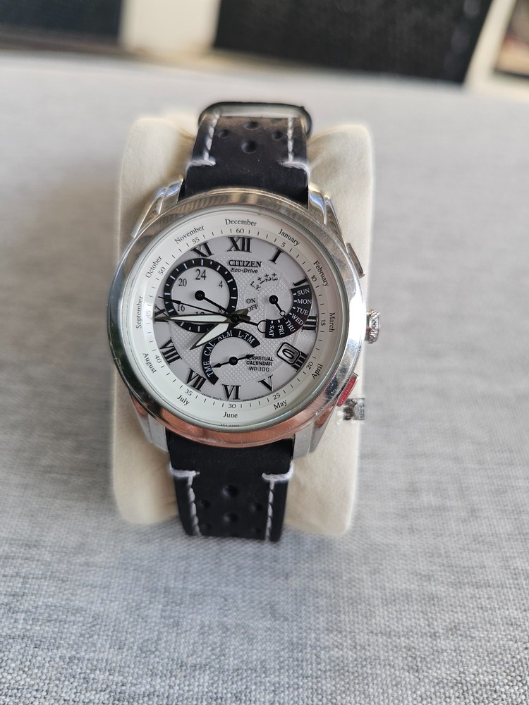 Citizen Men’s Eco Drive Calibre 8700 Perpetual Calendar Strap Watch BL8000-03A
