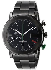 GUCCI Quartz 101M Black PVD Chronograph Men’s Watch GU-YA101331MSS-BLK NEW