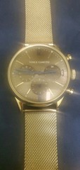 Vince Camuto Men’s VC1103GYSV Multi-Function Stainless Steel Watch Mesh Band EUC