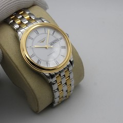 Longines Flagship 38.5mm Day-Date Steel White Dial Automatic Watch L4.899.3.21.7