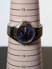 Casio MTP-1228DJ Blue Dial Day-Date 10-Year Battery Working Condition