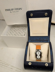Philip Stein Wristwatch Teslar Orange Band Boxed