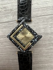 Vintage Suizo Quartz Watch – Unique Speckled Case – Diamond Dial – New Battery