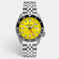 Seiko 5 sports SSK017 Yellow Dial Stainless Steel Mens Wristwatch 42.5mm