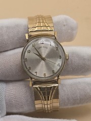 Vintage Lord Elgin 724 23j Watch 14K Gold Filled Wadsworth RUNS Arabic Numerals