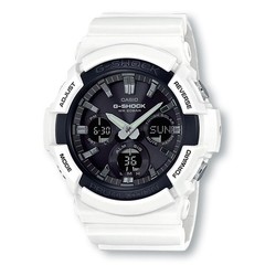 CASIO G-SHOCK GAS-100 Series GAS100B-7A Analog/Digital Tough Solar Watch, White