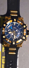 Invicta Bolt Men’s Quartz Chronograph Blue Dial Black Rubber Strap