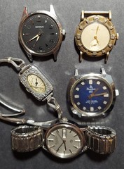 Vintage Watch Lot for Repair-Benrus 3061 DR2L6,Bulova Berkshire L0,bourbon 23rd