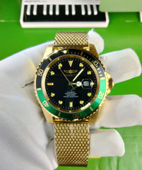 Invicta Pro Diver 47967 Automatic Men’s Watch 47mm Gold Black Dial 200M