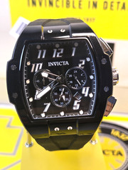 Invicta S1 Rally Anatomic Chrono Men’s Watch 47mm Black with Back Dial Date NEW