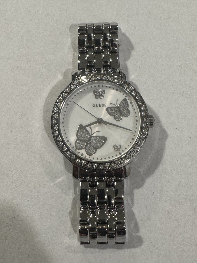 Guess Women’s Watch Butterfly Stainless Steel Silver G86013L