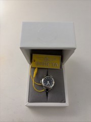 NEW Invicta Angel Women’s Ring Watch – 17.5mm, Silver W/ black Dial 44481
