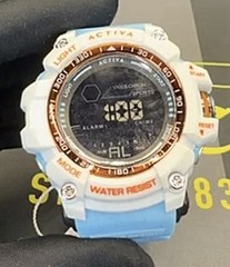 Activa X Invicta Mens 56mm Digital Essentials Watch Light Blue ACW8020-008 New