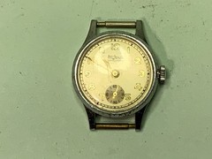sully watch swiss made fond acier inoxydable 0669 ANCRE 15 RUBIS & baby handRARE