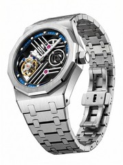 Men’s Genuine Flying Tourbillon Watch, Manual Winding Only, 42mm Dodecagonal