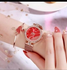 Fashion Girls Women Luxury Stylish Swan Love Heart Bling Quartz Watch