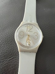 Uhr Original SWATCH Gent SHEERCHIC (GT107)-Classic-Gold/Creme-modisch-Ansehen!