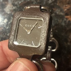 GUCCI 130.5 Used Horsebit 1921 Collection Quartz Watch Brown Silver Leather 25mm
