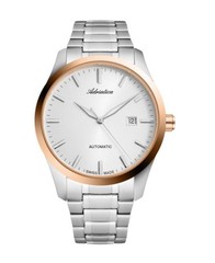 ADRIATICA Men Automatic Casual Watch Classic Dress Silver Dial Waterproof Swiss