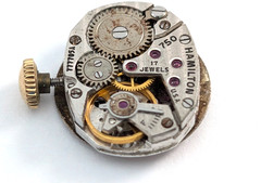 1950s HAMILTON 750 17j Vintage Petite Ladies 15mm Watch Movement PARTS or REPAIR
