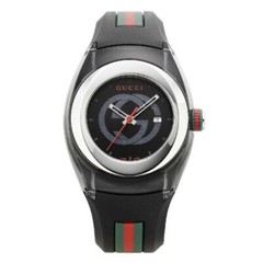 Gucci YA137301 Sync Quartz Rubber Men’s Watch New + Box & Paper’s