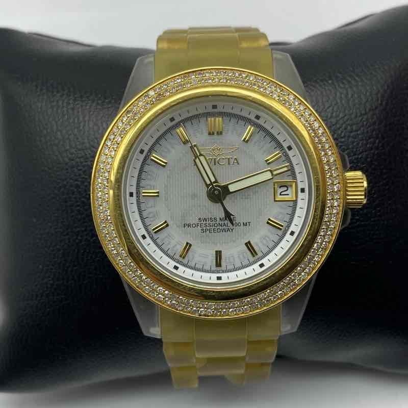 Invicta Women’s 3105 Speedway Swiss Quartz Watch Translucent Gold Tone 39mm