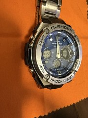 Excellent condition used CASIO G SHOCK G STEEL GST W110D radio solar metal band