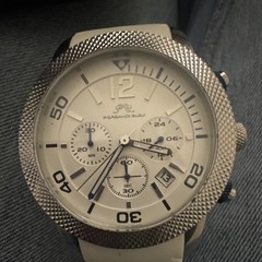Porsamo Bleu Cameron Men’s Quartz Chronograph White Dial 100m Blue/White Strap