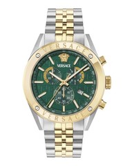 Versace Mens Two Tone 44mm Bracelet Fashion Watch