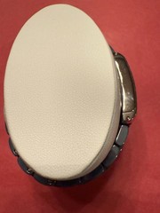 Anne Klein Ceramic Jeweled Bracelet Watch Ref Number: 10/9923 EUC Blue Grey