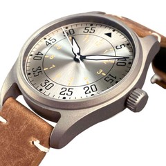 Titanium 39mm Tandorio Silver Dial Sapphire Glass NH35A Automatic Mens Watch